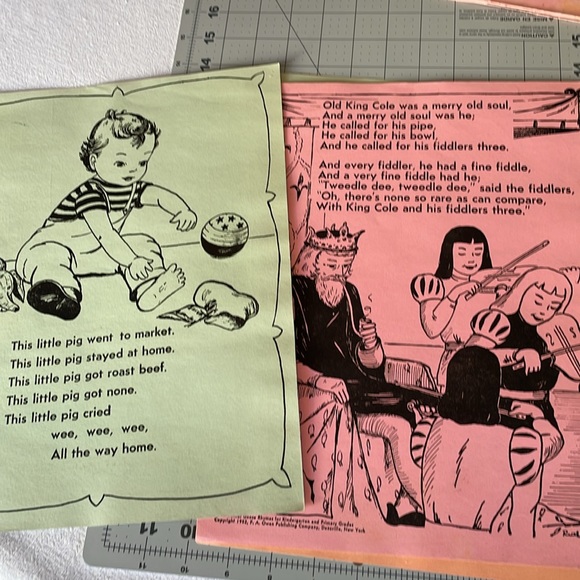 Vintage nursery/childs room wall decor, Mother Goose Rhymes, artist Ruth Karb - Picture 6 of 9